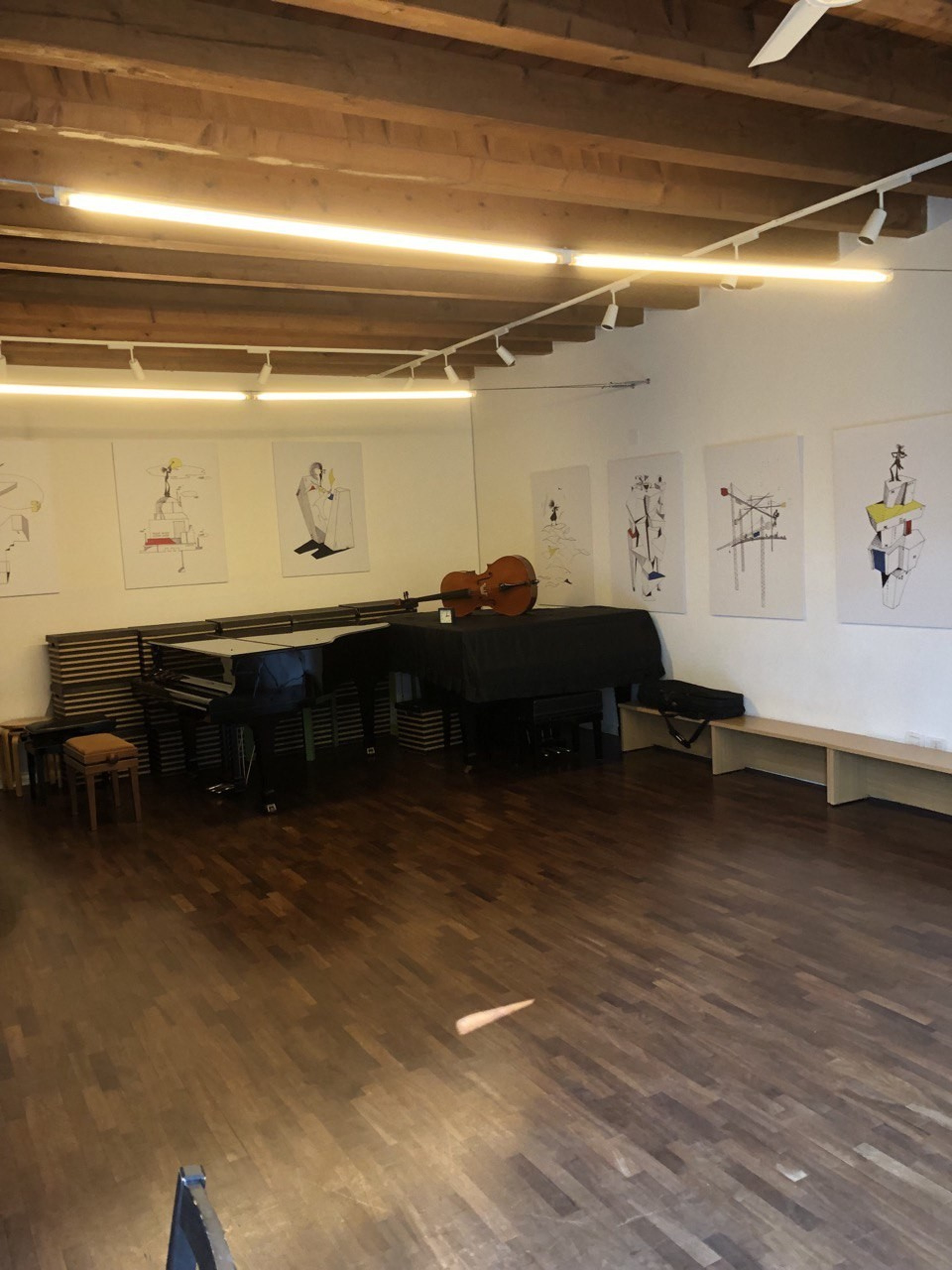 Three Practice Rooms with piano for Rent-Milan