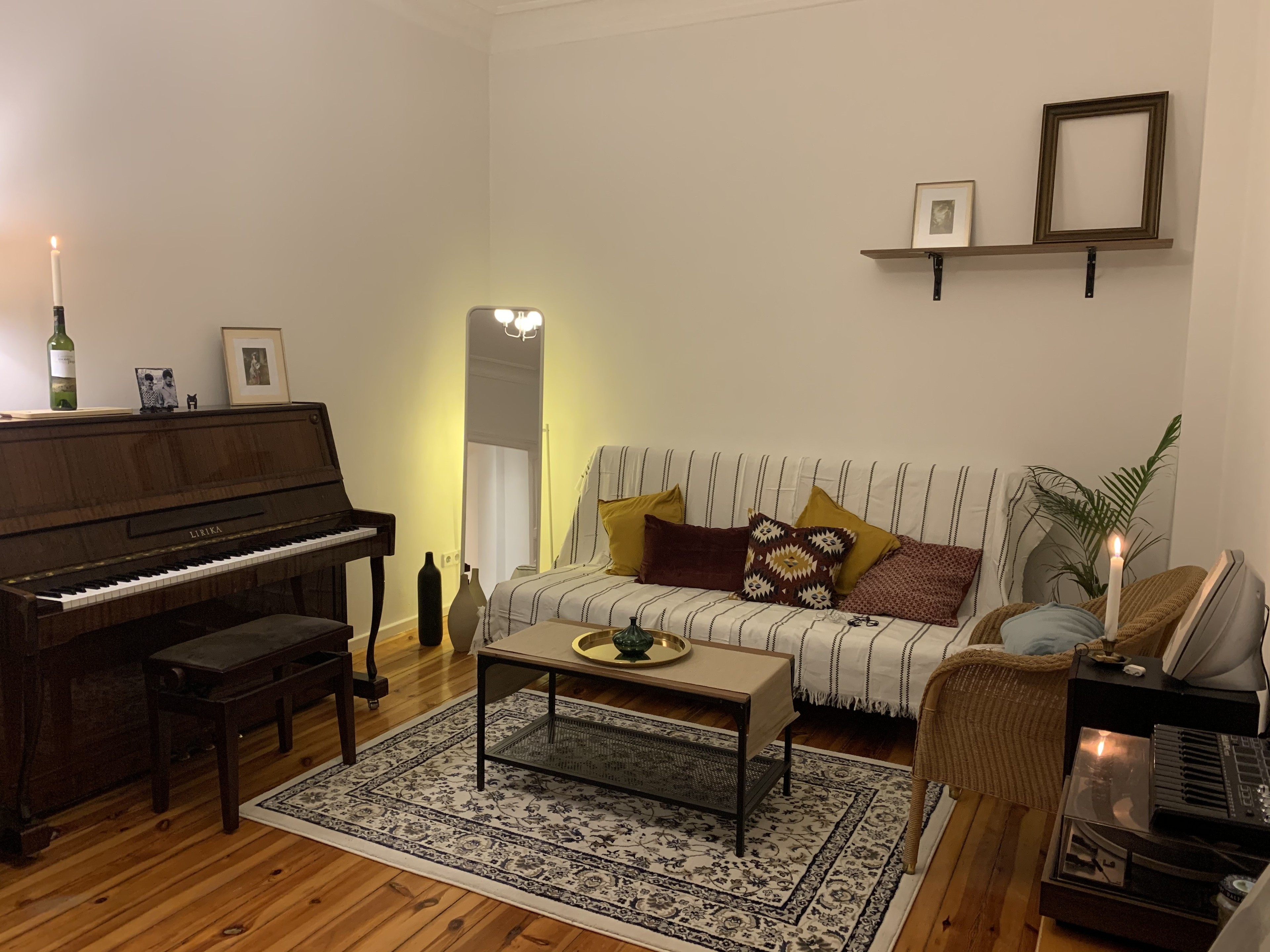 PIANO IN A BEAUTIFUL LIVING ROOM
