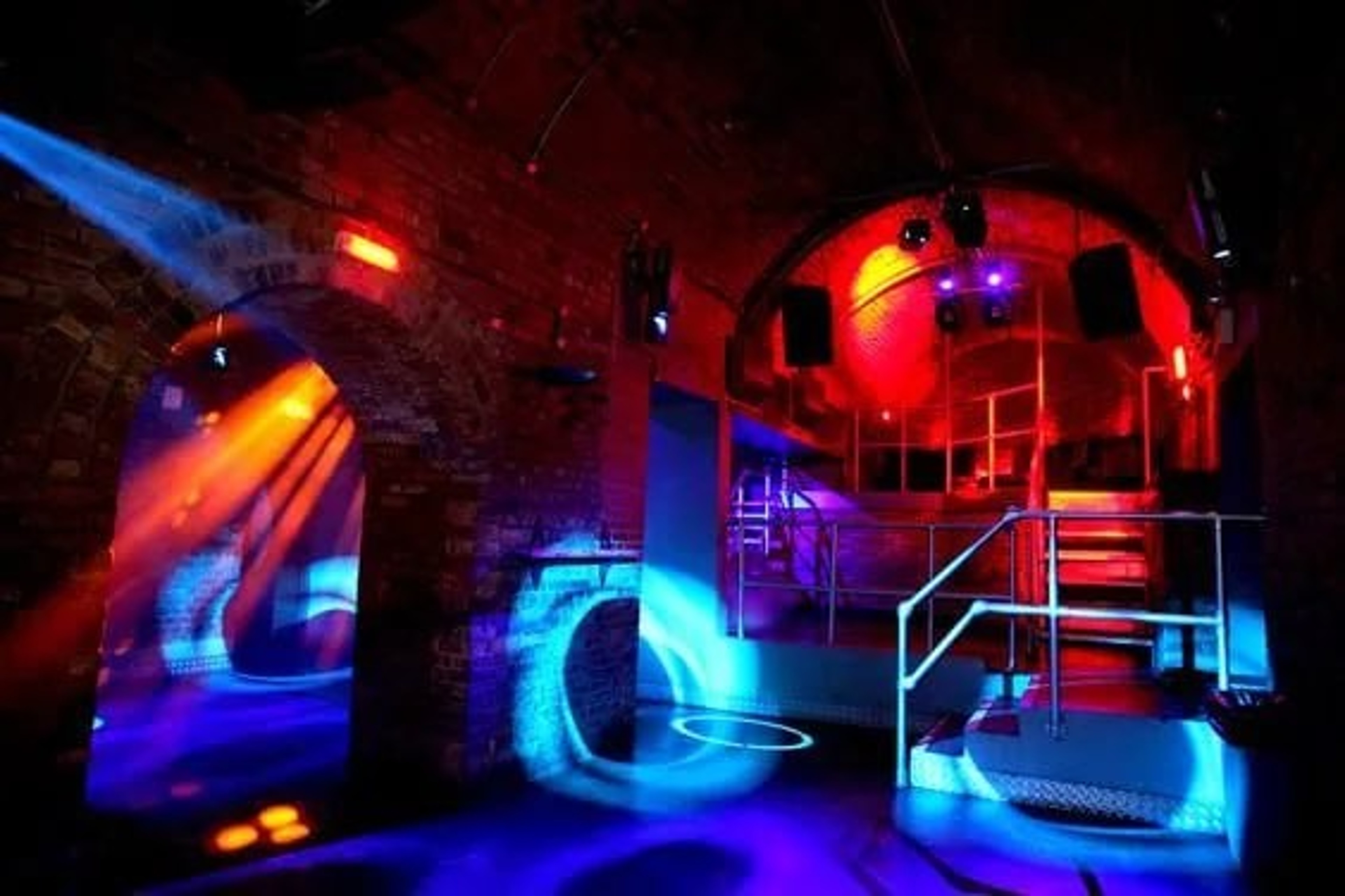 Atmospheric Rehearsal room in music club downtown