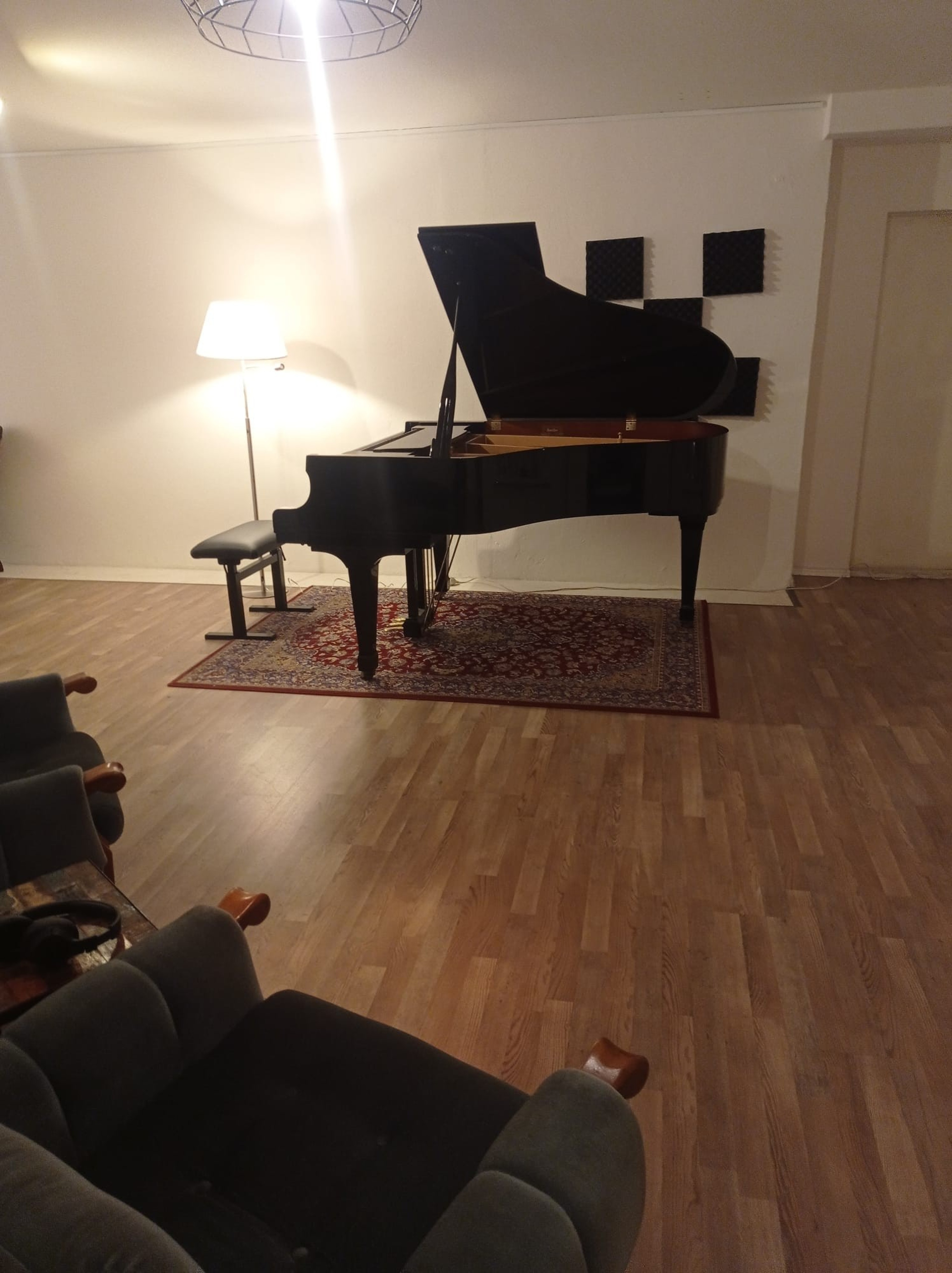 Practice/rehearsal room with beautiful Kawai