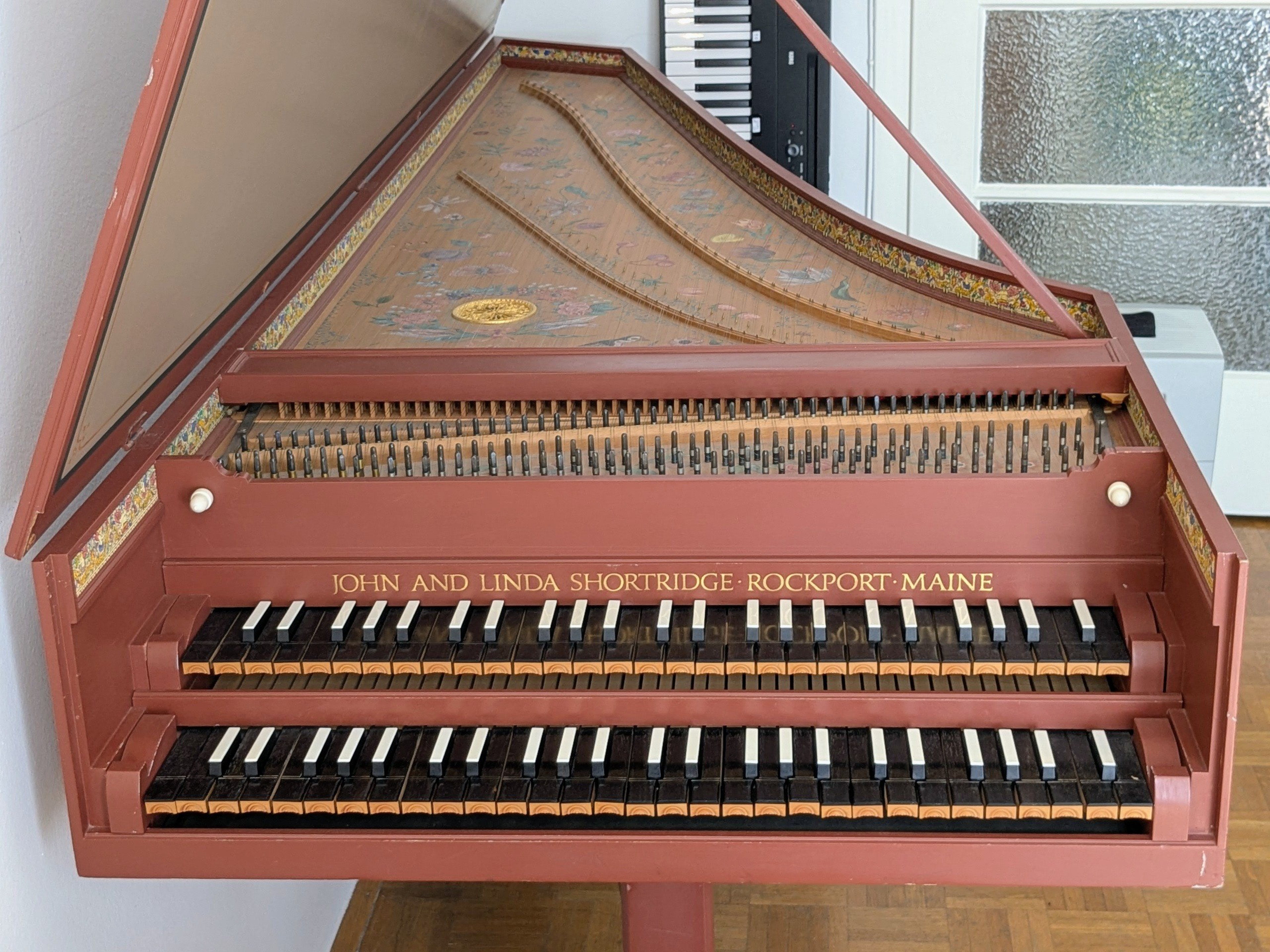 Cozy Living Room with Harpsichord