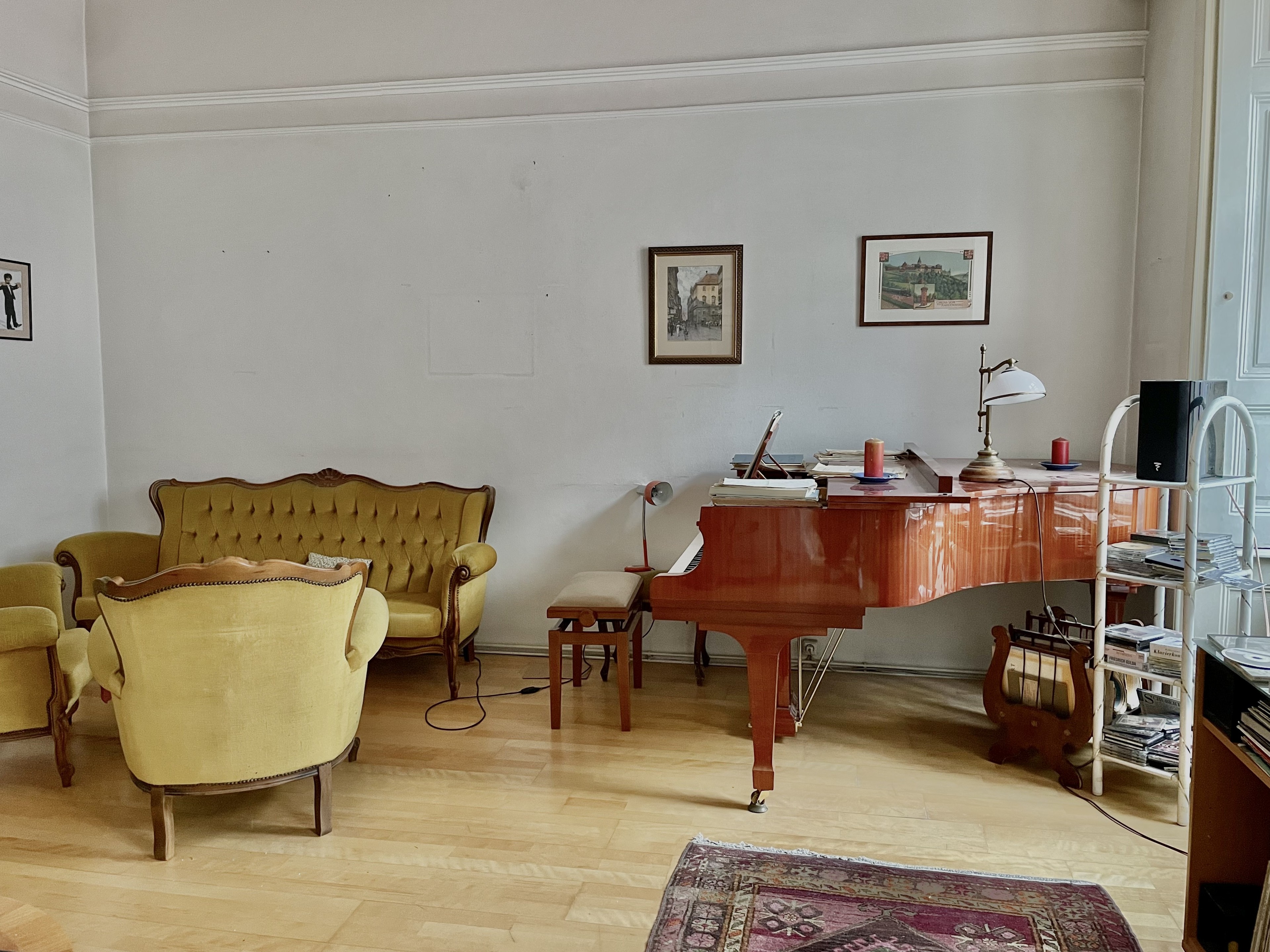 Practice room with grand piano in Vienna center