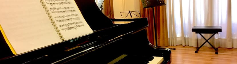 Nice room with baby grand piano